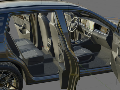 Volkswagen Tayron 2025 with interior Modelo 3D