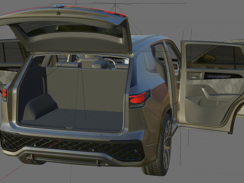 Volkswagen Tayron 2025 with interior Modelo 3D