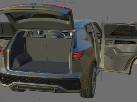 Volkswagen Tayron 2025 with interior 3D Model