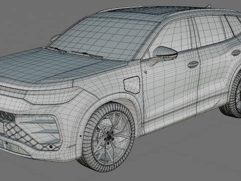 Volkswagen Tayron 2025 with interior Modelo 3D