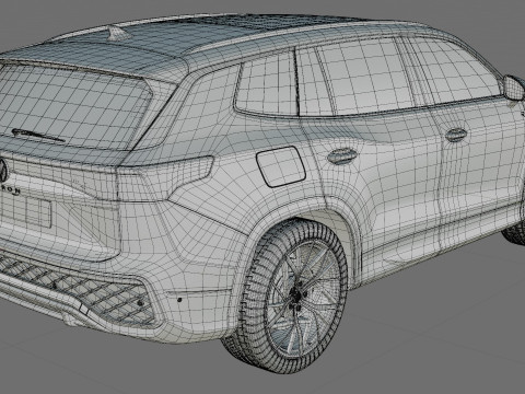 Volkswagen Tayron 2025 with interior Modelo 3D