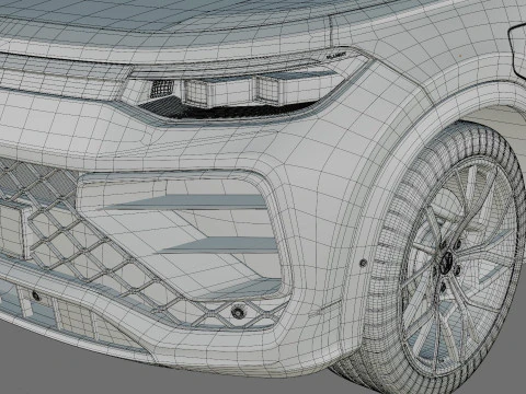 Volkswagen Tayron 2025 with interior 3D Model