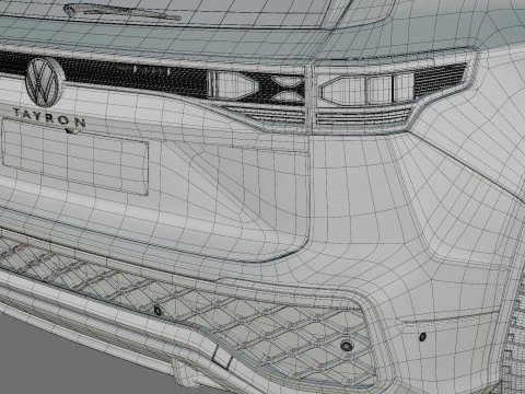 Volkswagen Tayron 2025 with interior 3D Model