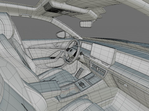 Volkswagen Tayron 2025 with interior Modelo 3D