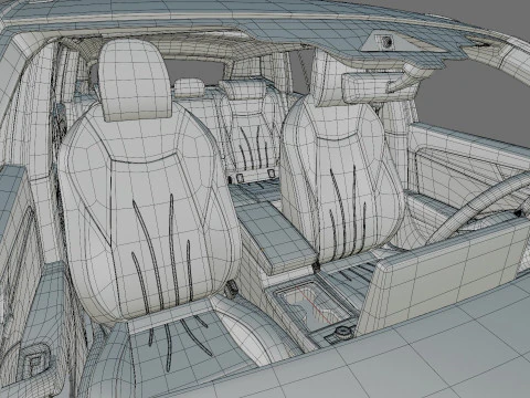 Volkswagen Tayron 2025 with interior 3D Model