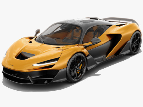 McLaren W1 2025 with interior 3D Model