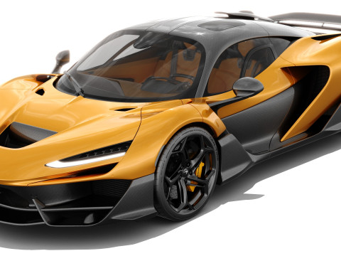 McLaren W1 2025 with interior 3D 模型
