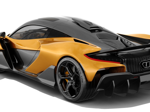 McLaren W1 2025 with interior 3D 模型