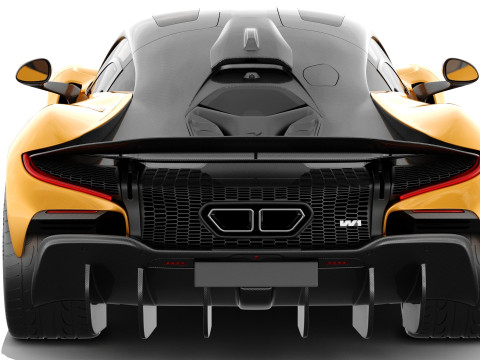 McLaren W1 2025 with interior 3D 模型