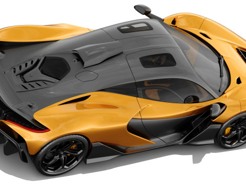 McLaren W1 2025 with interior 3D 模型