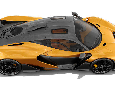 McLaren W1 2025 with interior 3D 模型
