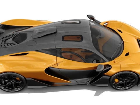 McLaren W1 2025 with interior 3D Model
