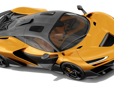 McLaren W1 2025 with interior 3D 模型