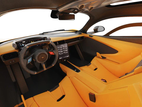 McLaren W1 2025 with interior 3D Model