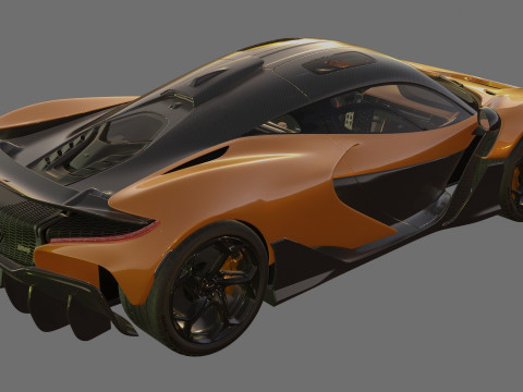 McLaren W1 2025 with interior 3D 模型