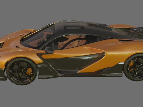 McLaren W1 2025 with interior 3D Model