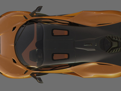 McLaren W1 2025 with interior 3D 模型