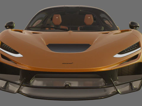 McLaren W1 2025 with interior 3D Model
