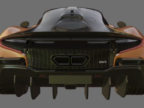 McLaren W1 2025 with interior 3D 模型