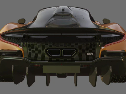 McLaren W1 2025 with interior 3D Model