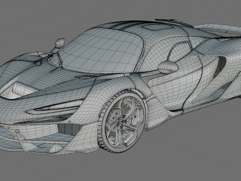 McLaren W1 2025 with interior 3D 模型
