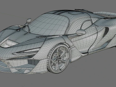 McLaren W1 2025 with interior 3D Model