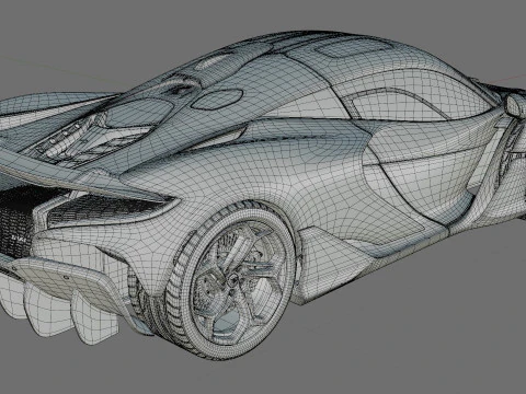 McLaren W1 2025 with interior 3D Model