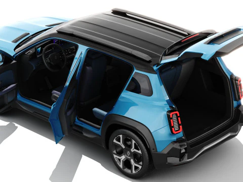 Renault 4 E-Tech 2026 with interior 3D Model