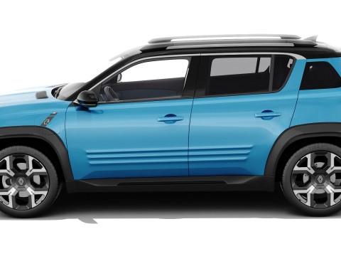 Renault 4 E-Tech 2026 with interior 3D Модель