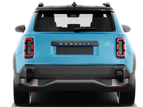 Renault 4 E-Tech 2026 with interior 3D Модель