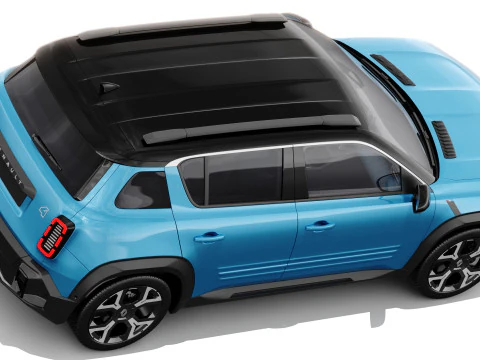 Renault 4 E-Tech 2026 with interior 3D Model