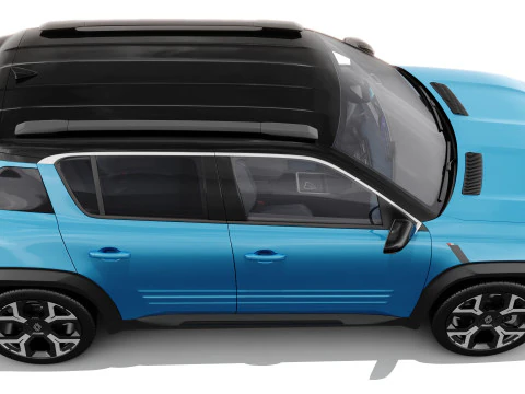 Renault 4 E-Tech 2026 with interior 3D Model