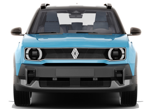 Renault 4 E-Tech 2026 with interior 3D Модель
