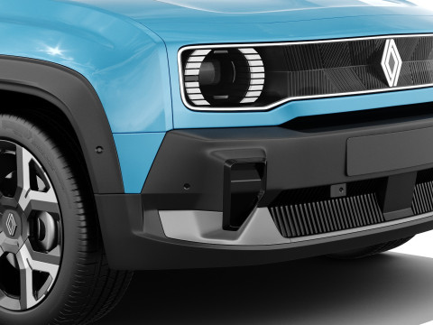 Renault 4 E-Tech 2026 with interior 3D Модель
