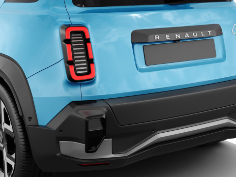 Renault 4 E-Tech 2026 with interior 3D Модель