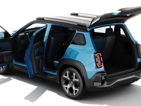Renault 4 E-Tech 2026 with interior 3D Модель