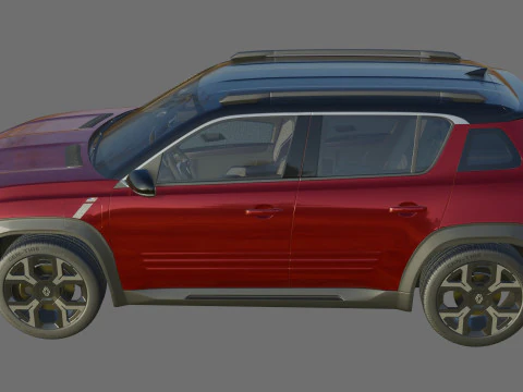 Renault 4 E-Tech 2026 with interior 3D Model