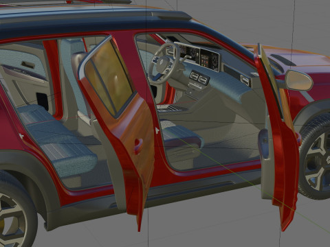 Renault 4 E-Tech 2026 with interior 3D Модель