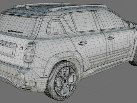 Renault 4 E-Tech 2026 with interior 3D Модель