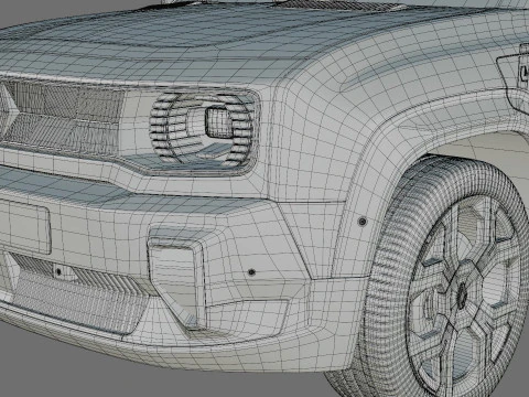 Renault 4 E-Tech 2026 with interior 3D Model