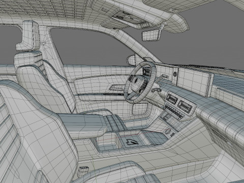 Renault 4 E-Tech 2026 with interior 3D Модель