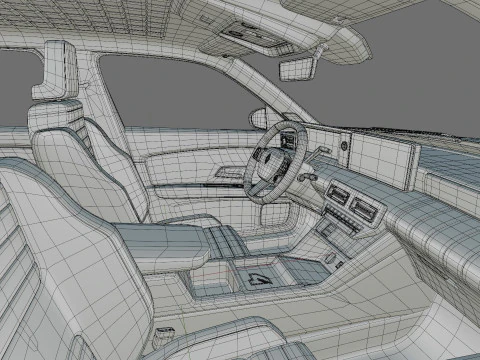 Renault 4 E-Tech 2026 with interior 3D Model