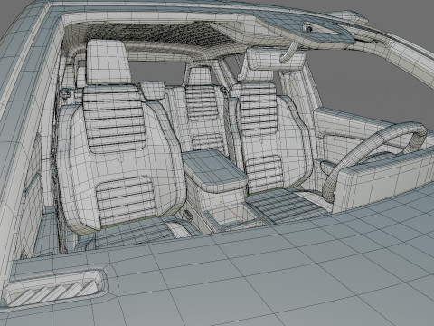 Renault 4 E-Tech 2026 with interior 3D Модель
