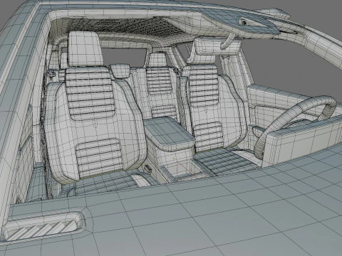 Renault 4 E-Tech 2026 with interior 3D Model
