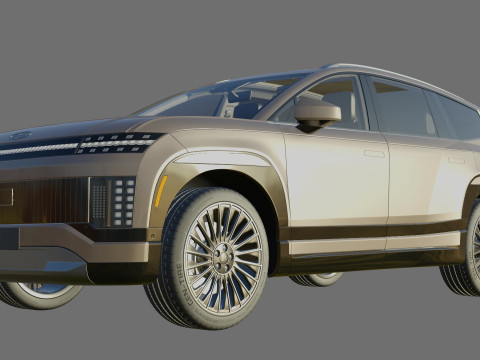 Hyundai Ioniq 9 with interior Modelo 3D