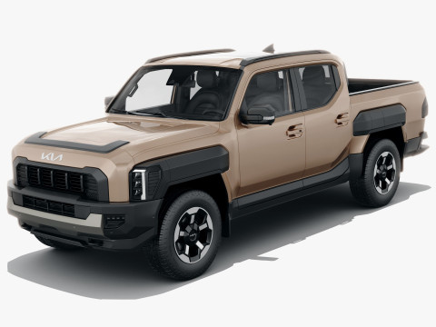 Kia Tasman 2025 with interior 3D Model