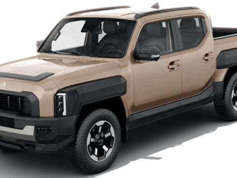 Kia Tasman 2025 with interior 3D Model