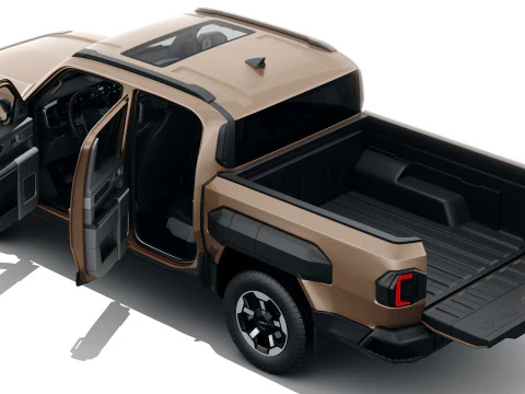 Kia Tasman 2025 with interior 3D Model