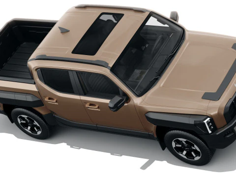 Kia Tasman 2025 with interior 3D Model