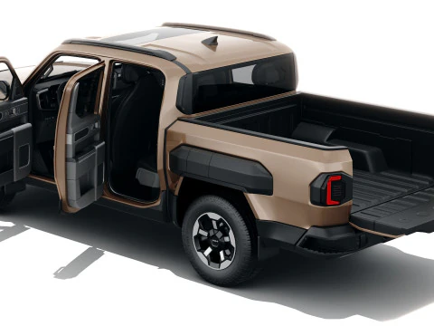 Kia Tasman 2025 with interior 3D Model